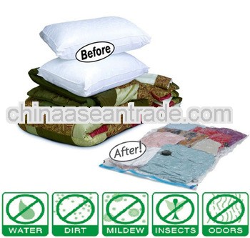 Transparent Vacuum Seal Storage bags for Bedding Saving 75% More Space