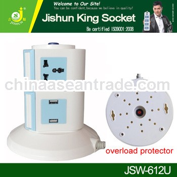 Vertical Power Strip Extension Plug Socket Surge Protection/Outlet Plug