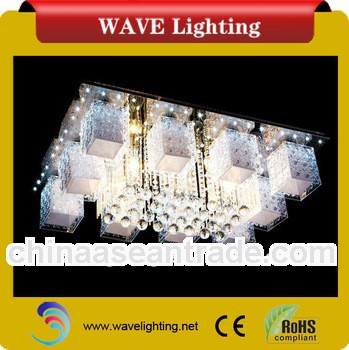 WLC-34 crystal with remote control square pendant lamps
