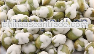 Wasabi flavor coated green bean