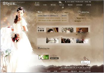 Wedding dress website design with attractive banner