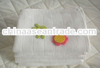 White cotton fabric baby diapers