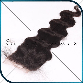 Wholesale Top quality Natural black color 10"-28" silk base closures lace frontal