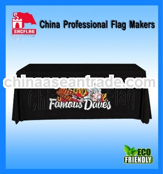 Wholesale custom logo white 3 sides commercial table cloth