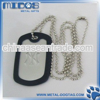 Wholesale metal chain silicone pet id tags