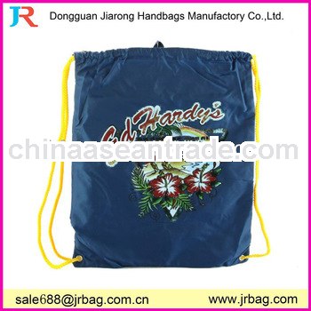Wholesale polyester drawstring bags backpack beach bags