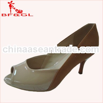 Women High Heel Leather Shoe