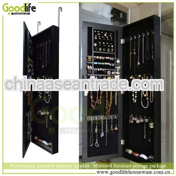 Wooden wall mounted mirror jewelry armoire from shenzhen supplier