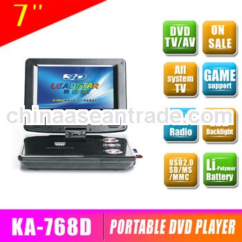 X'mas Wholesale Price USD27 kid friendly portable dvd player