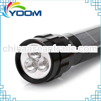 YMC-T302A Solar chargers flashlight led torch light