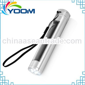 YMC-T502A Solar rechargeable led flashing light led torch light