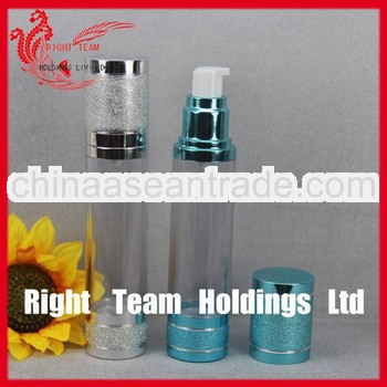 airless bottle 50ml with frosted alumium cap