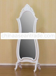 White Painted Furniture - Cheval Mirror Unshaped
