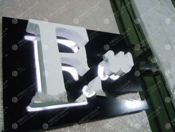 backlit letters with painted backboard