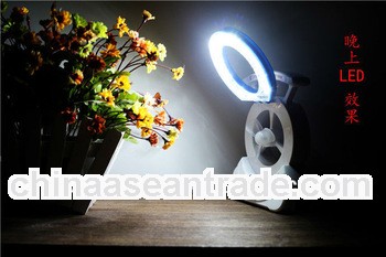 battery fans with lamp,new design led fan,reading lamp