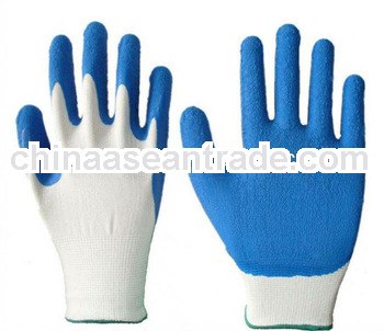 black latex coated gloves