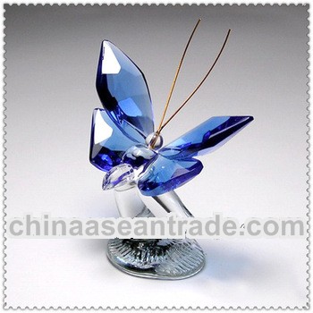 blue crystal butterfly crafts for wedding anniversary gift