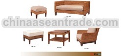 Wood And Rattan Sofa