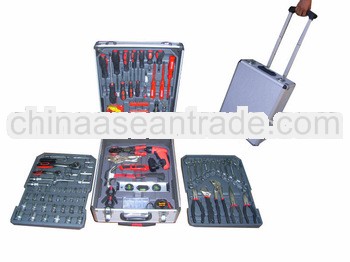 carbon steel 187 pcs hand tool kit with abs case cr-v