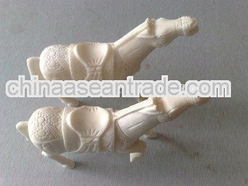 carved ox bone crafts horse pair