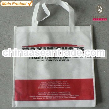 cheap printed non woven bag,white 80gsn farbic
