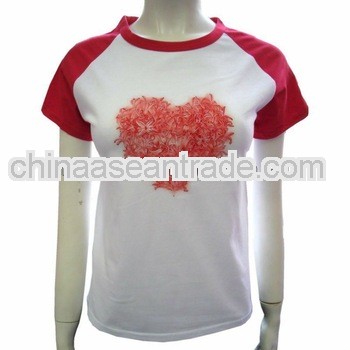 china made o-neck white oem service white t shirt