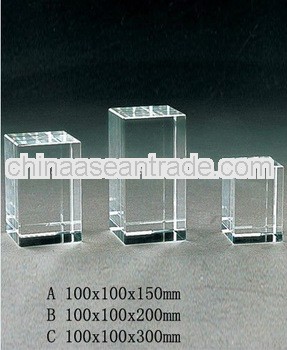 clear crystal cubes sheets with engraved for crystal trophy and award (R-0433)