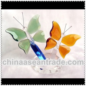 colorful crystal butterfly lovers ornaments for wedding favors