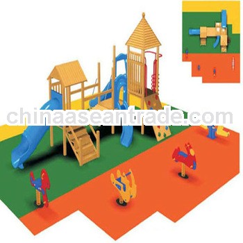 commercial kids outdoor wooden children playground equipment