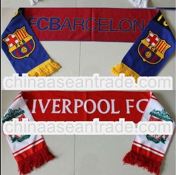 custom digital printing satin football fan scarf