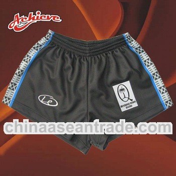custom polyester rugby shorts for men gray