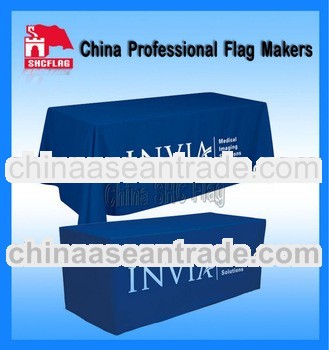 custom printed sublimation 300D polyester advertisement table cover