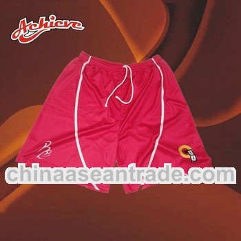 custom sublimated red football shorts with top quality