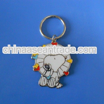 cute snoopy key chain for promotion custom made keyring