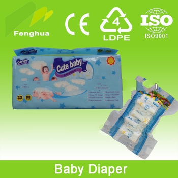 disposable and soft baby diaper in bales