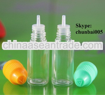 dropper bottle plastic 10ml with childproof with long thin tip