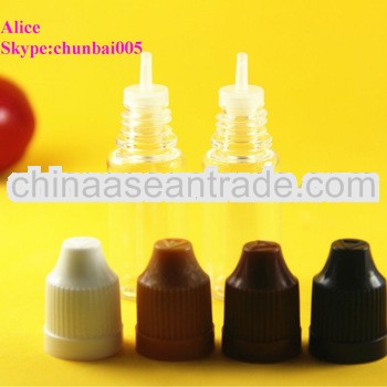 dropper bottles 10ml eliquid 10ml with colored childproof bottles for eliquid with long thin tip,SGS