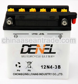 dry charged electrombile battery 12v 4ah china manufacturer