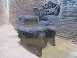 French antique look indoor love seat sofa . Rococo style designer item
