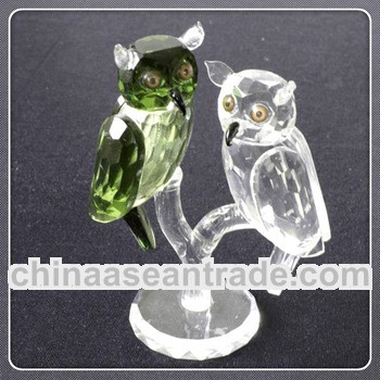 elegent crystal owl,crystal glass owl figurine