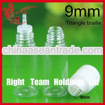 eliquid bottle 10ml with childproof cap and 9mm triangle braille SGS TUV