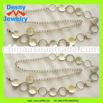female stylish fashion daisy round beaded beads rhinestone wait belt costume jewelry
