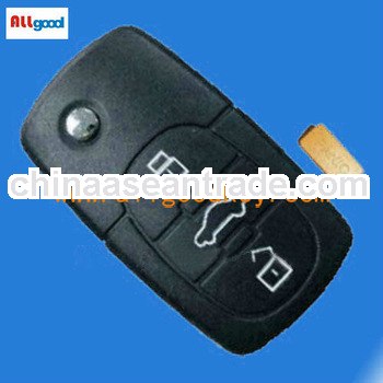 flip remote car key case for Audi 3+1 buttons remote key replacement shell 2032 battery