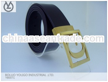 genuine leather buckle gold buckle custom cotton belt