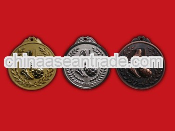 gold / nickel / bronze custom football award metal medal