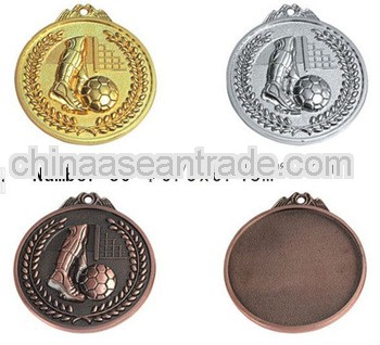 gold / nickel / bronze custom football port award metal medallion
