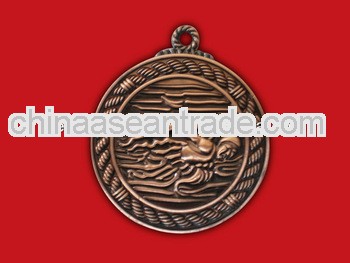 gold / nickel / bronze custom swimming award metal medallion