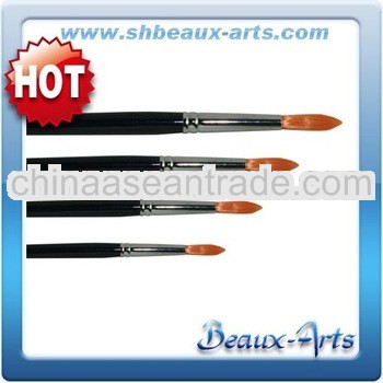 golden synthetic art brush sizes,round shaped drawing brushes