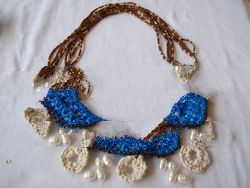Crocheted Recycled Plastic Necklace