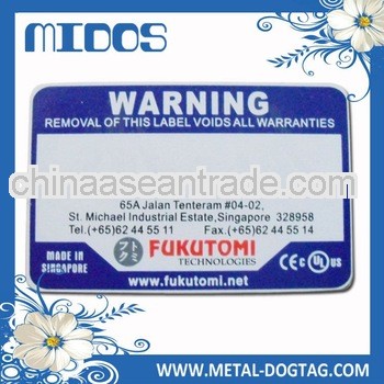 high quality injection molded nameplate